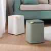 Trash Can Household Trash Can with Lid Living Room Bathroom Trash Can Kitchen Bedroom Trash Can Office Press Trash Can Garbage Can (Color : Green, Size : 7.9 * 10.6in) view 3