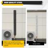 KUAFU 4'' W x 4'' H x 120'' L Metal Line Cover Set Compatible with Mini Split and Central Air Conditioner & Heat Pump Universal Fit AC Mini Split Line Set Cover Steel Heavy Duty 2 Pcs view 3