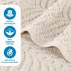 Superior Cotton Chevron Face Towel/Washcloth Set, Zero Twist, Quick Dry, Small Facial Towels, Spa, Hotel, Guest, Home, Bathroom Basics, Absorbent, Luxury Quick Drying, Assorted Set of 12, Ivory view 3