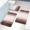 Arotive Microfiber Bathroom Rugs 2 Pieces, Bath Rug Size 36x24 and 47x17 in Brown, 2 Item Bundle view 2
