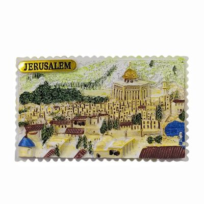 Jerusalem 3D Fridge Magnet Souvenir Gift,Resin Handmade Jerusalem Refrigerator Magnet Home & Kitchen Decoration Collection