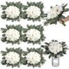 Zeyune 12 Bunches Wedding Bridesmaids Bouquets 144 Heads 7 Inch Artificial Rose Bouquets Silk Fake Flower Bulk with Stems for Valentine's Day Wedding Bridal Shower Home Party Decor(White) view 1