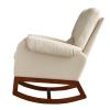 AMDXD Modern Comfortable Velvet Rocking Chair for Living Room & Reading Room Beige Color view 3