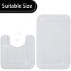 LOCHAS Bathroom Rug Set White, Soft Bath Rug Set 2 Piece, Toilet Mat U-Shaped 20x20 and 34x20 Bath Rugs, Quickly Dry Mats for Bathroom, Tub, Washable, Super Absorbent Floor Mat view 2