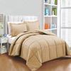 Bedding Set Egyptian Coziest 8- Pieces Bed in a Bag (1 Comforter+1 Matching Duvet Cover + 2 Pillow Shams + 4 Sheet Set) Sheet Set 20''-27'' Deep Pocket Solid Beige Queen (90"X90") view 1