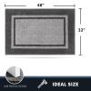 PURRUGS Dirt Trapping Door Mat 32" x 48", Non-Slip Machine Washable Entryway Rug, Entrance Mat, Indoor Front Door Mat, Super Absorbent Entry Rug for Muddy Shoes & Paws, Light Grey & Dark Grey view 2