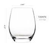 HAKEEMI 15oz Stemless Wine Glasses Set of 12, Durable Glassware, Dishwasher Safe for White/Red Wine, Cocktail, Juice - Modern Home & Party Use view 2
