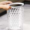 LUNIZ Kitchen Trash Can Waste Paper Basket Household Bathroom Living Room Light Luxury Narrow Trash Can Kitchen Bedroom Paper Basket Large Office Wastebasket (Color : Orange, Size : Medium) view 3