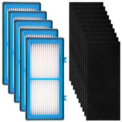 (15 Pack) AER1 Filter 5 HEPA Filters + 10 Carbon Booster Filters Compatible With Holmes AER1 Type Total Air Filter, HAPF30AT And HAP242-NUC, Replacement HEPA Filter Kit