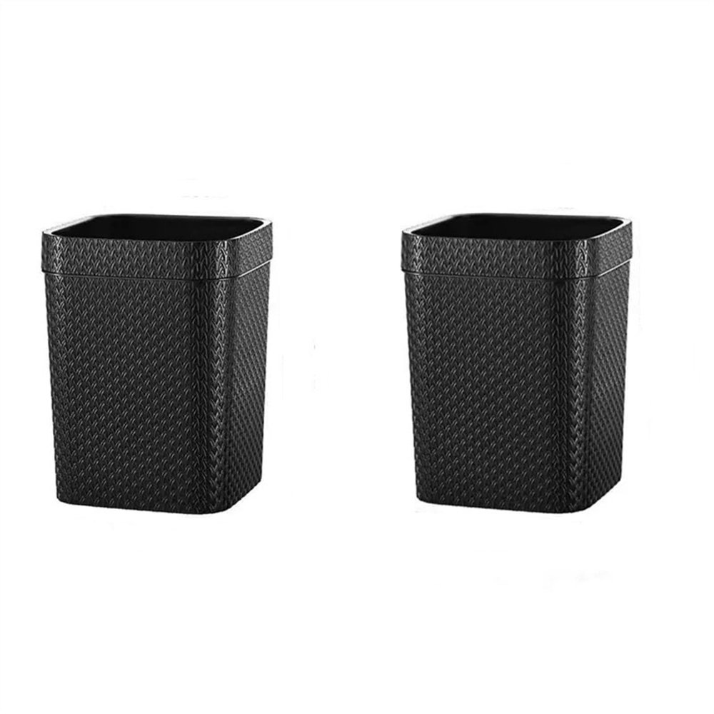 Kitchen Trash Can Household Trash Can Large Capacity Storage Bucket Bathroom Lidless Square Bedroom Living Room Waste Paper Basket Office Wastebasket (Size : B)