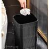 Kitchen Trash Can Household Trash Can Large Capacity Storage Bucket Bathroom Lidless Square Bedroom Living Room Waste Paper Basket Office Wastebasket (Size : B) view 4