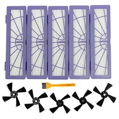 CONTIA Roller and Side Brush and Filter/Fit for Neato Botvac D Series D70 D75 D80 D85 Connection D3 D5 D7 Set Vacuum Cleaner Auto Parts (Color : Lavender)