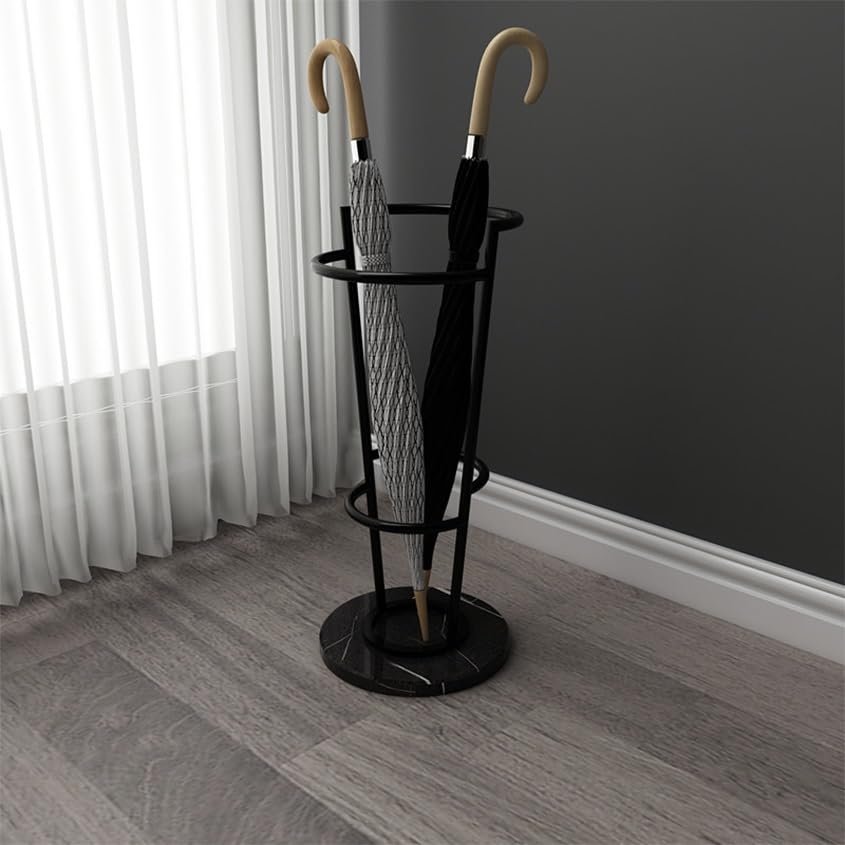 DELURA Umbrella HolderSimple Metal Umbrella Stand, Household Umbrella Storage Bucket, Creative Marble Hotel Lobby Commercial Umbrella Stand (Color : A)