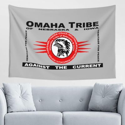 LIFANGMI Flag Of The Omaha Tribe Of Nebraska & Iowa Tapestry Wall Hanging 60x40 Inch Bedroom Living Room Dormitory Home Decoration Wall Tapestry