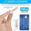 SenseYo 100 Pcs 1.9 Inch Wooden Clothespins Clips for Hanging Clothes, Craft, Home view 2