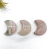 YEAHSO Natural Pink Rhodonite Stones Moon Shaped Minerals Crystal Gifts Crystal Hand Carved Reiki Home Decoration Crystals Gifts,Natural Crystal Ornaments (Size : 1pc) view 1