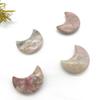 YEAHSO Natural Pink Rhodonite Stones Moon Shaped Minerals Crystal Gifts Crystal Hand Carved Reiki Home Decoration Crystals Gifts,Natural Crystal Ornaments (Size : 1pc) view 3