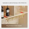 MObyat Wine Glass Holder Under Shelf, Under Cabinet Wine Glass Rack Stainless Steel Stemware Rack, No Drill & Screws Hanging, 2/3/4/5 Rows, Black, Gold (Color : Black, Size : 4 Rows) view 4