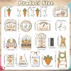 Amyhill 24 Pcs Easter Tiered Tray Decor Bunny Carrot Farmhouse Easter Decorations Spring Tiered Tray Decor Wooden Signs Mini Table Decorations for Home Kitchen Coffee Bar Shelf view 2