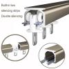 Heavy Duty Aluminium Curtain Track System, Ceiling Curtain Track, Curtain Rail With Mute Rollers, Perfect For Bay Windows, Caravan Curtains, Trailers, Room Dividers ( Color : Champagne , Size : 1.8m/6 view 2