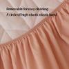FCLDESHOP Soft Silky Bed Sheet,Solid Color Thickened Quilted Deep Pocket Fitted Sheet, Comfortable Non-Slip Mattress Protector,Grey,150 * 200cm+30cm (3pcs) view 4