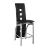 AMDXD Set of 2Pcs Modern Style Counter Height Chairs Metal Base and Leather Upholstered Back view 1