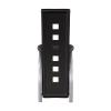 AMDXD Set of 2Pcs Modern Style Counter Height Chairs Metal Base and Leather Upholstered Back view 3