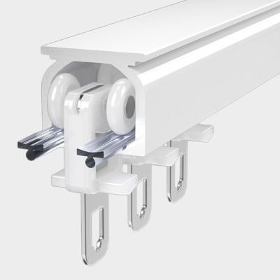 Ceiling Curtain Track, Heavy Duty Curtain Rails Track System, RV Room Divider, 2MM Thickened Heavy Duty Sliding Aluminium Alloy Silent Curtain Track, Three Colors For Choose ( Color : White , Size : 1