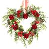 Didiseaon 1pc Heart-Shaped Glowing Wreath for Valentine's Day Home Decor Decorative Hanging Garland for Door Wall and Events Led Lighted Floral Pendant Decor view 1