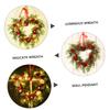 Didiseaon 1pc Heart-Shaped Glowing Wreath for Valentine's Day Home Decor Decorative Hanging Garland for Door Wall and Events Led Lighted Floral Pendant Decor view 2