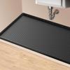 ALEjon Waterproof 28 X 22" Silicone Under Sink Mat for Kitchen Cabinet - Flexible Tray for Drips, Leaks, Spills - Black - Protects Cabinets from Damage - Multi-Functional" view 1