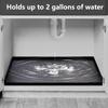 ALEjon Waterproof 28 X 22" Silicone Under Sink Mat for Kitchen Cabinet - Flexible Tray for Drips, Leaks, Spills - Black - Protects Cabinets from Damage - Multi-Functional" view 3
