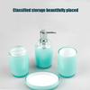 VINGAA Bathroom Sets Accessories, Bathroom Accessories Sets Complete, Set of 4 Bathroom Soap Dispenser and Toothbrush Holder Set, PP Bath Accessories Set, Bathroom Accessory Set, for Home, Hotel view 3
