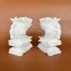 NATURAL MARBLE SHOP Feng Shui Fish Dragon Carp Figurine Statues Pair Wealth Lucky Figurine Home Decor (White Set) view 2