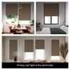 HOTSOON 1.8" Single Cell Blackout Cellular Shades Cordless Pull Down Cellular Blinds Thermal Insulated Honeycomb Blinds for Windows, Office, Blackout-Dark Brown, 57.5" W x 78" H view 3