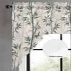 Asian Japanese Swag Valance Kitchen Curtains,Rod Pocket Valance Curtain Panels for Bedroom Bathroom Cafe Windows,Chinese Retro Bamboo Rustic Oriental Traditional Farmhouse Ink Painting 56''x36'' view 3