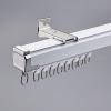 Ceiling Wall Mounted Heavy-Duty Curtains Rails, Aluminium Curtain Tracks, Room Divider, Mute Curtain Track For Living Room Bedroom,Polymer Silent Wheel (Color : Side Mount, Size : 2M) view 2