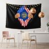 LIFANGMI Hand Tear Flag Of Nebraska Tapestry Wall Hanging 60x40 Inch Bedroom Living Room Dormitory Home Decoration Wall Tapestry view 2