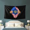 LIFANGMI Hand Tear Flag Of Nebraska Tapestry Wall Hanging 60x40 Inch Bedroom Living Room Dormitory Home Decoration Wall Tapestry view 4