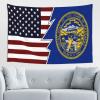 LIFANGMI Ripped Style American And Flag Of Nebraska Tapestry Wall Hanging 60x40 Inch Bedroom Living Room Dormitory Home Decoration Wall Tapestry view 1