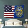 LIFANGMI Ripped Style American And Flag Of Nebraska Tapestry Wall Hanging 60x40 Inch Bedroom Living Room Dormitory Home Decoration Wall Tapestry view 4