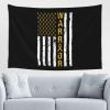 LIFANGMI Patriotic Day Childhood Cancer Awareness Usa Flag Tapestry Wall Hanging 60x40 Inch Bedroom Living Room Dormitory Home Decoration Wall Tapestry view 1