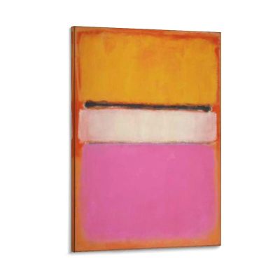 Mark Rothko Prints White Center (Yellow, Pink And Lavender on Rose) Wall Art Paintings Poster Room Aesthetic Poster Print Art Wall Painting Canvas Posters Gifts Modern Picture Frame 20x30inch(50x75c