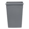 SunSierra 23 Gallon Slim Rectangular Trash Can with Dolly, Garbage Can, Heavy-Duty Wheeled Trash Bin, Rolling Trash Can for Warehouse/Commercial Facilities/Garage - Grey view 3