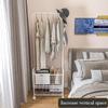 REROM Floor-Standing Clothes Hat Rack,with Swivel Wheels Coat Rack Free-Standing Shoe Rack Living Room Bedroom Clothes Storage Shelf Garment Rack view 3