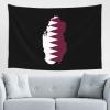 LIFANGMI Flag Map of Qatar Tapestry Wall Hanging 60x40 Inch Bedroom Living Room Dormitory Home Decoration Wall Tapestry view 1