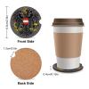 Austria Flag Car Coaster Set Cup Holder, Cork Bottom and Finger Groove, Easy to Disassemble and Assemble view 2