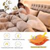FDISDIFH 2-5kg Thickened Super Soft Winter Quilt, Breathable Warm Bed Comforter, Faux Lamb Cashmere + Milk Velvet Double Fabric, Fluffy Plush Double Sided Velvet Blanket (Khaki 220x240cm(5kg)) view 3