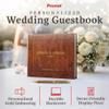Promot Personalized Wedding Guest Book - Elegant Hardcover Guestbook for Wedding Reception, Bridal and Baby Shower, Birthday, Wedding Books Guests to Sign, Custom Embossed Text with Gold Metallic Foil view 2