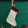 LOFIRY Bag Decoration Supplies Plaid Christmas Stockings Gift Candy Bag Christmas Tree Pendant view 2